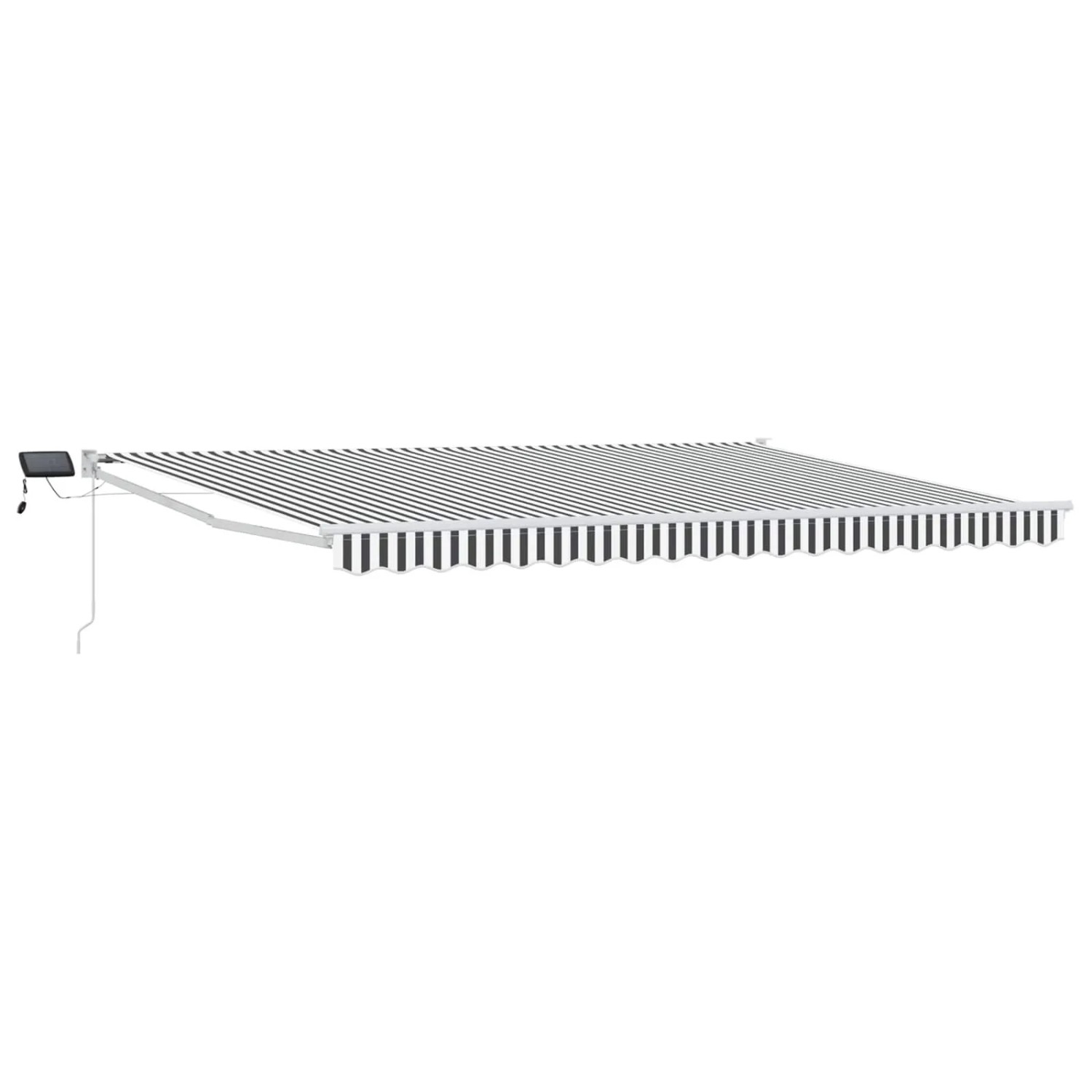 vidaXL Manuelle Gelenkarmmarkise mit LEDs Anthrazit und Weiß 5 x 3 m 3419329
