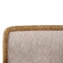 Detailansicht: Naturfarbener KARAT Teppich in Sisaloptik Kalkutta mit geketteltem Rand.