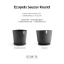 Ecopots Untersetzer, dunkelgrau, 60 cm, passend für Pflanzgefäße Amsterdam und Oslo.