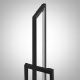 Moderne, dimmbare LED Stehlampe Hylda von Lucande, schwarz, aus Aluminium, 123cm hoch.