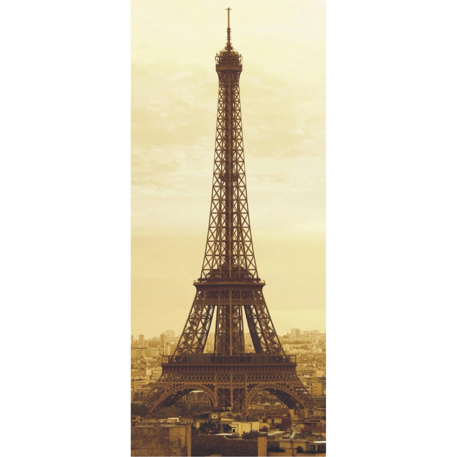 Sanders & Sanders Poster Paris Ansicht Beige 90 x 202 cm 600790 günstig online kaufen