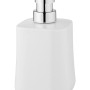 Schöner Wohnen Seifenspender Adine aus Keramik in Weiß mit Chrom-Pumpe, 400 ml.