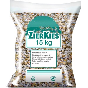 Sack Buntkies Rhein, 8-16 mm, Zierkies für Garten und Deko.