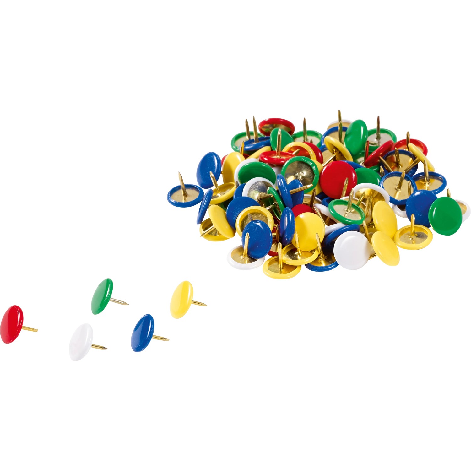 Heftzwecke Stahl Kunststoff Mehrfarbig Sortiert 150 Stück