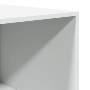 Detailansicht: Weißer vidaXL Kleiderschrank (100x50x200 cm) aus Holzwerkstoff.