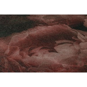 Livingwalls Vliestapete mit Blumenmuster in Rot und Schwarz, 53cm breit.