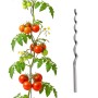 Relaxdays Tomaten Spiralstab Verzinkter Stahl Silber 20er Pack 150 cm