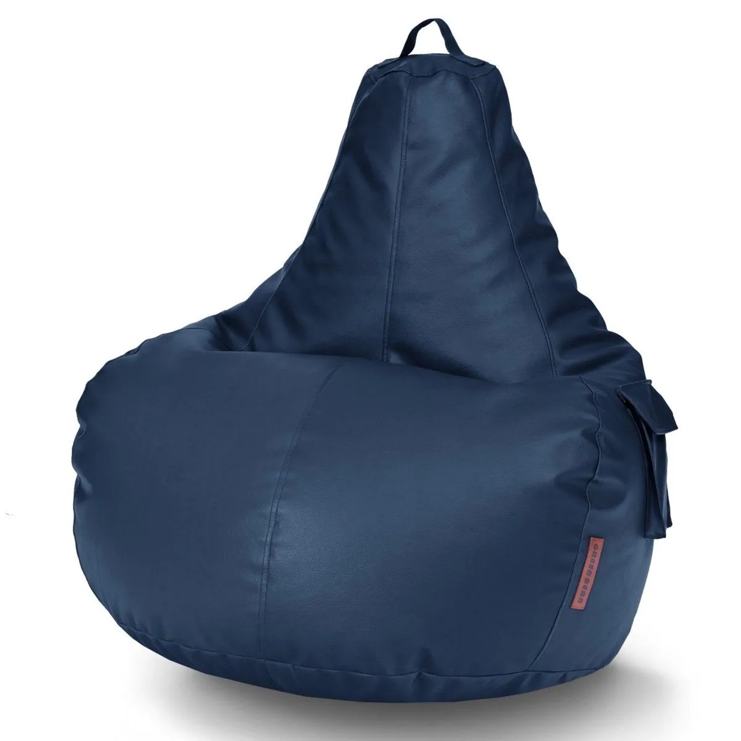 Green Bean Sitzsack Cozy 70 x 90 x 90 cm Leder Wetterfest Waschbarer Bezug Dunkelblau