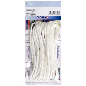 Weiße Paracord Nylonschnur, 2x4 mm, 5 m lang, für Schmuckbasteln und DIY-Projekte.