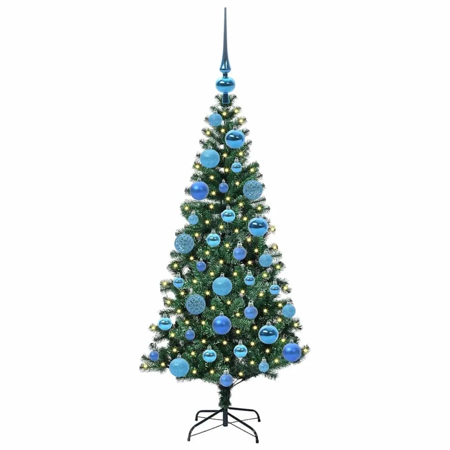 vidaXL Künstlicher Vorbeleuchteter Weihnachtsbaum Grün 120 cm 3396743