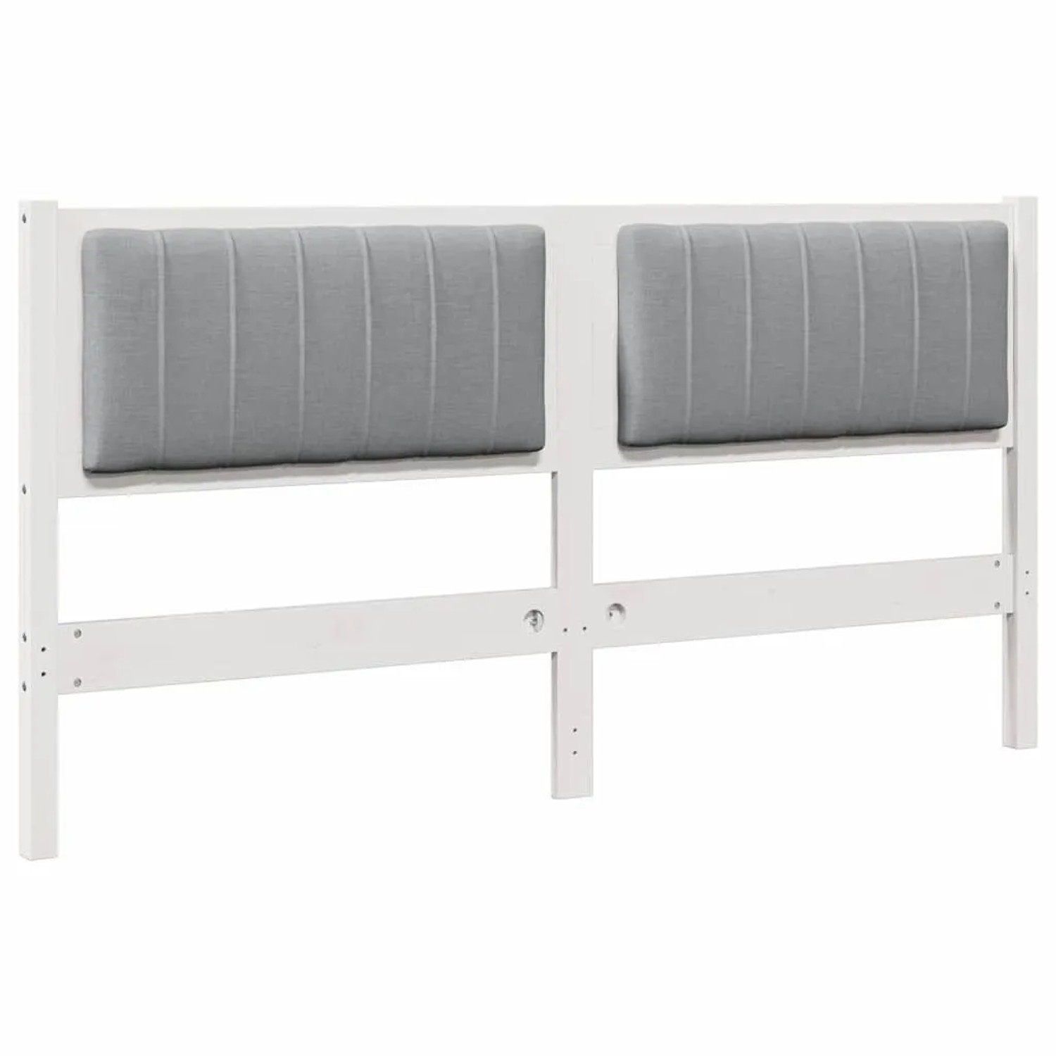 vidaXL Gepolstertes Kopfteil Weiß 160 cm Massives Kiefernholz 879058