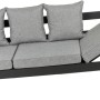 Graues Funktionssofa Donna für den Garten mit verstellbarer Liegefläche und Aluminiumgestell.
