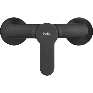 baliv Duscharmatur DU-5891, schwarz-matte Einhebelmischbatterie für die Dusche.