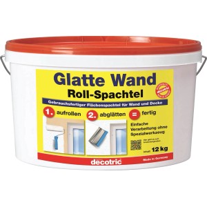 Eimer Decomur Roll-Spachtel, 12 kg, gebrauchsfertige Wand- und Deckenspachtelmasse.