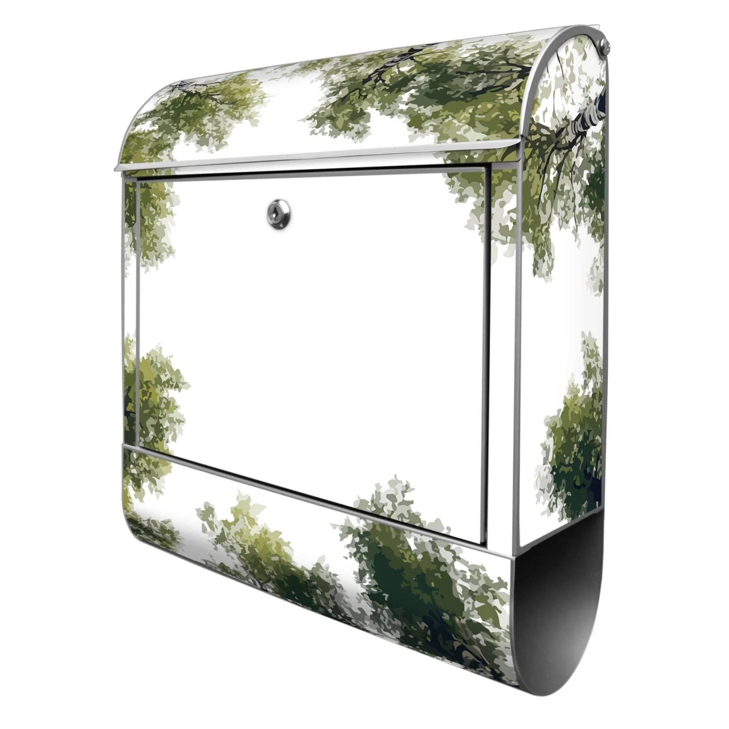 Banjado Design Briefkasten Silber Pulverbeschichtet 39x47x14cm 2 Schlüssel günstig online kaufen