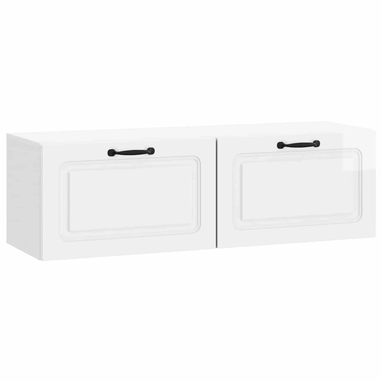 vidaXL Wandmontierter TV-Schrank Hochglanz Weiß 98 x 31 x 30 cm 899409