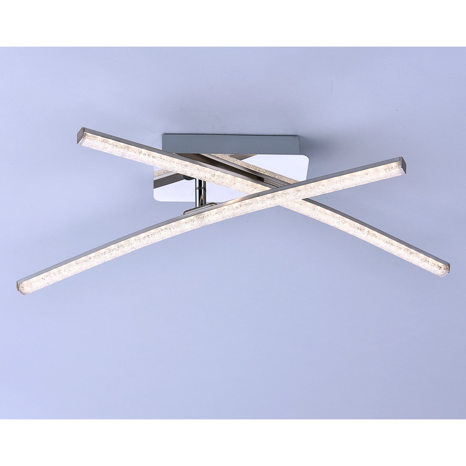 Just Light. LED-Deckenleuchte Simon Chrom 58 x 51 cm