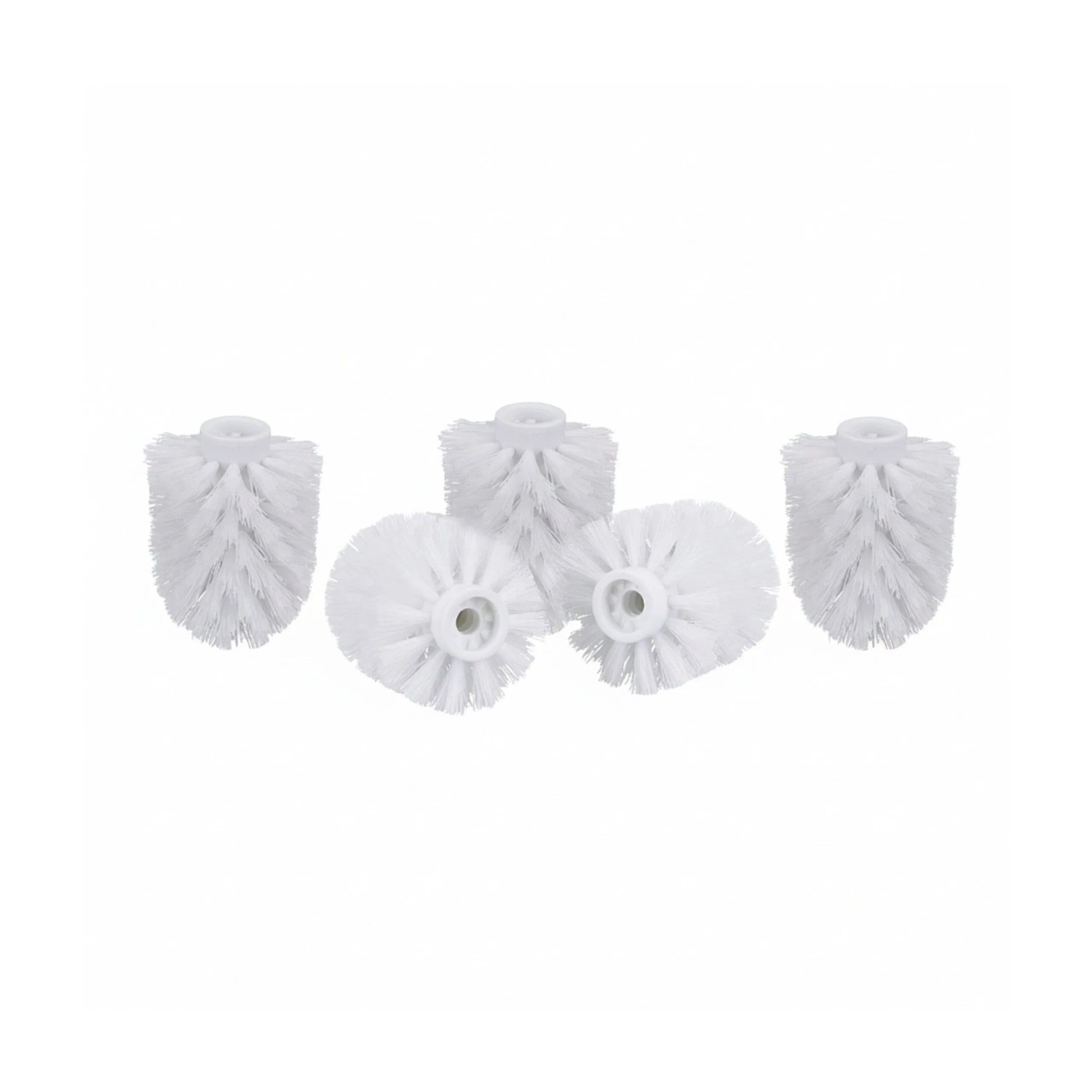 Relaxdays WC Bürstenkopf Kunststoff Weiß 5er Set Mit Gewinde 9,5 mm 9 cm x 7 cm