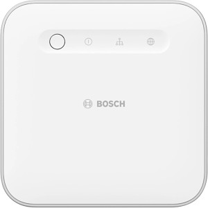 Bosch Smart Home Controller II, weißes, quadratisches Gehäuse mit Statusanzeigen.