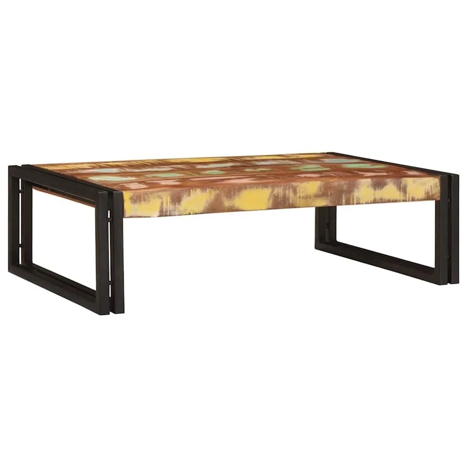 vidaXL Badregal mit Regal Mehrfarbig 80 x 50 x 23 cm Massives Altholz 4102759