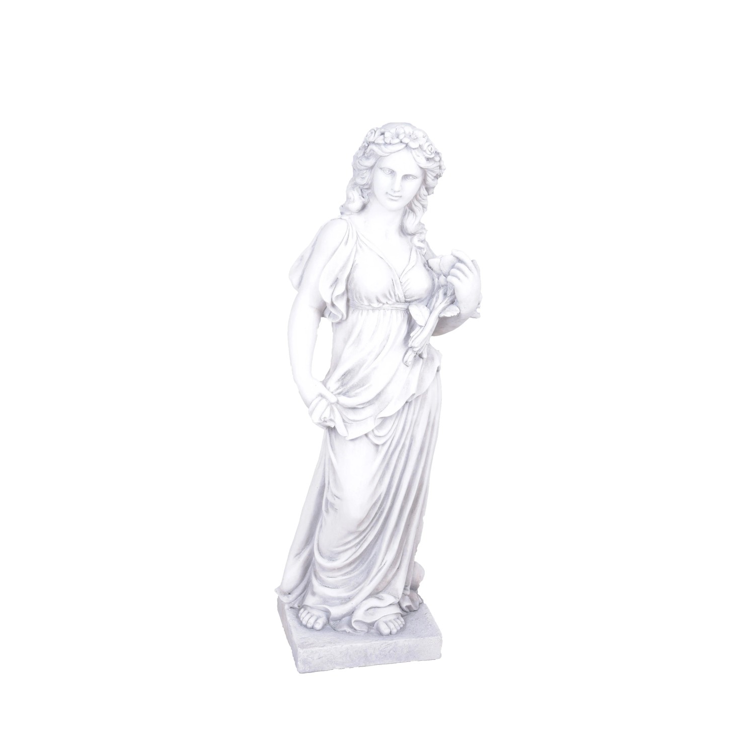 DELUKE Gartenfigur JENS Kunststoff Weiß 94x31x37cm Gartendeko Outdoor Figur