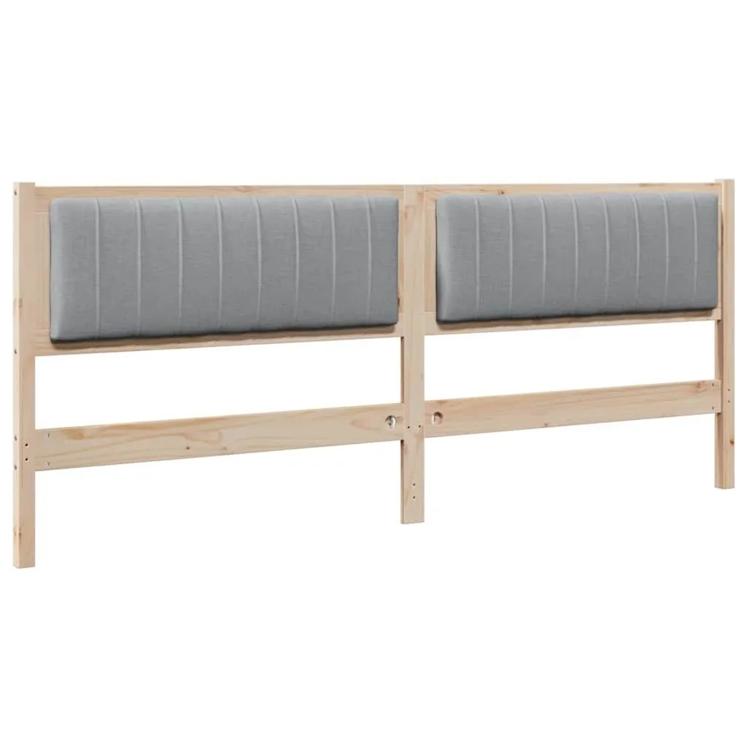 vidaXL Gepolstertes Kopfteil Braun 200 cm Massives Kiefernholz 879044