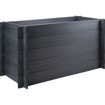 WPC Hochbeet Anthrazit Stecksystem 75 cm x 70 cm x 150 cm