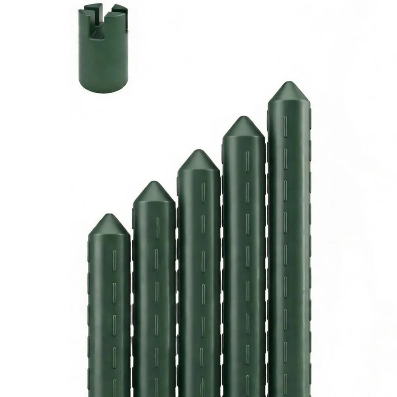 TTL GARDEN Rankstäbe 120cm 16mm 5er Set Extra Stabil Stahlkern Kunststoffbeschichtet Pflanzstäbe Rankhilfe Garten