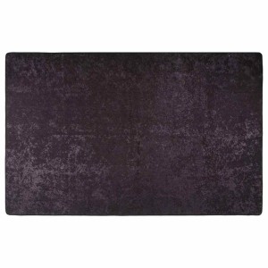 Anthrazitfarbener, waschbarer Teppich 80x150 cm aus weichem Samt mit rutschfester Unterseite.