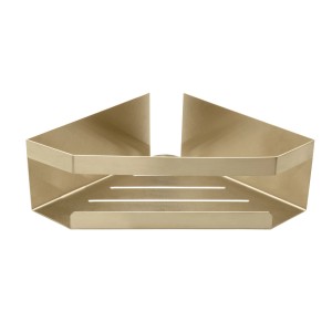 Schöner Wohnen Eckablage Meleto Gold aus Edelstahl für die Dusche.