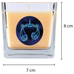 HS Candle Duftkerze Waage im Glas, Vanille, 50h Brenndauer.