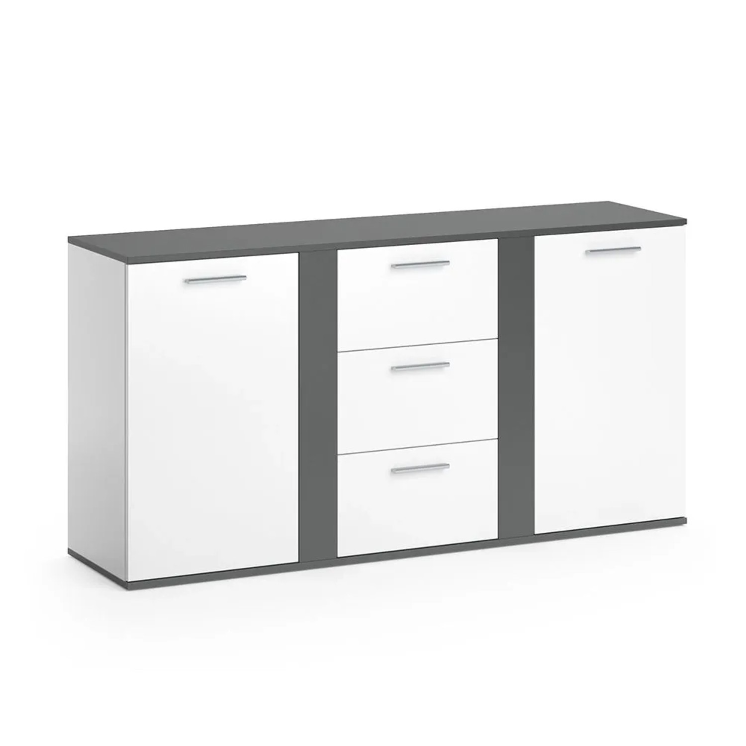 Vicco Kommode Novelli Anthrazit 40 x 80 mit Schubladen Art Nr 32092