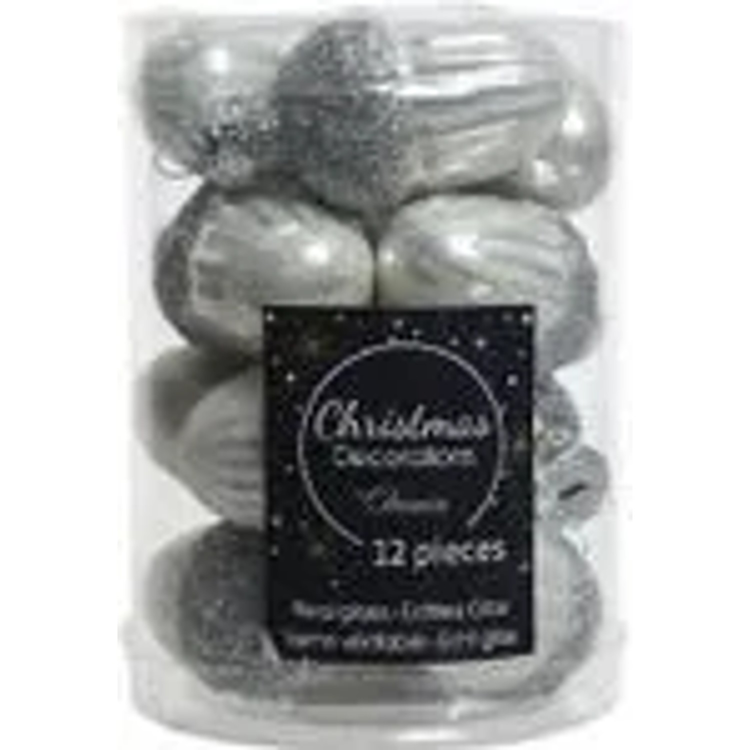 Thumbnail - Kaemingk Christbaumschmuck Eichel Glas  3 cm  4 cm 12 Stueck Silber