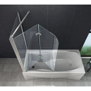 Glasdeals Eck Badewannenaufsatz Duschtrennwand AROUND 70 cm – 3522