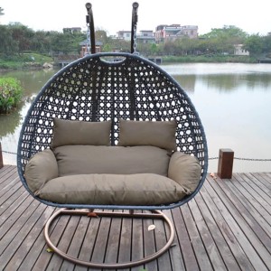 Beige Sitzkissen für Home Deluxe Hängesessel Twin. Waschbare Polster für Hängesessel.