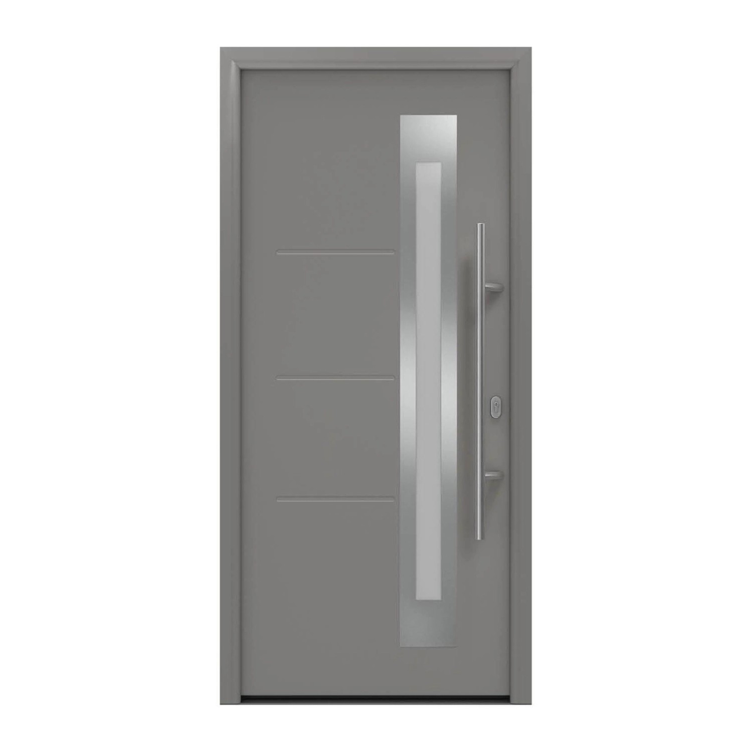 EcoStar Haustür Isopro IP 780S Graualuminium 110 cm x 210 cm DIN R günstig online kaufen