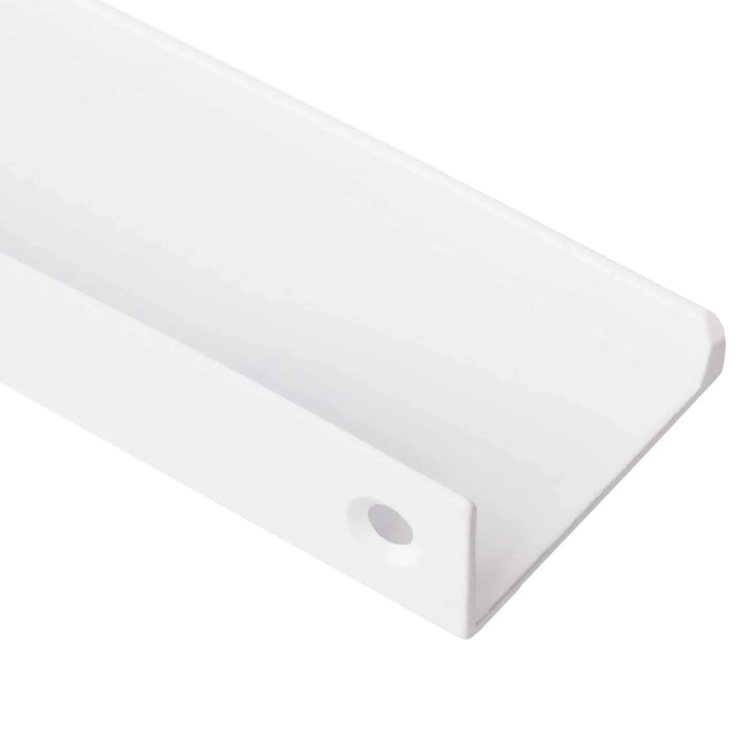 SOTECH Griffleiste BLANKETT Jane, weißes Aluminium, 150 mm, mit Montageloch für Möbel.