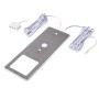 Kalb LED Unterbauleuchte 4er Set, dimmbar, Edelstahl gebürstet, mit Kabel und Stecker.