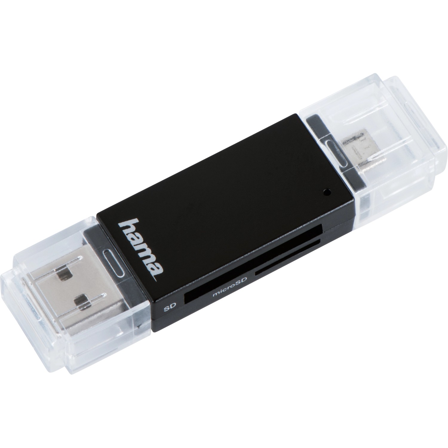 Thumbnail - Hama USB-2.0-OTG-Kartenleser Basic SD und MicroSD Schwarz
