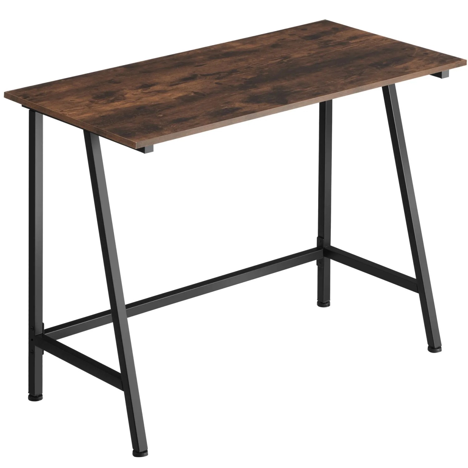 Tectake Schreibtisch Newton Industrial Style Holz und Stahl  100 x 50 x 77 cm Industrial Holz Dunkel  Rustikal