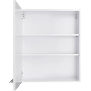 Offener, weißer Optifit Rurik986 Küchen-Hängeschrank (60cm) mit zwei Einlegeböden.