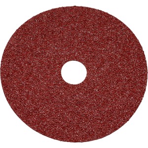 LUX Fiberscheibe, Ø 115 mm, Körnung 80, für Winkelschleifer zur Metallbearbeitung.