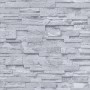 Hellgraue Bricoflor Tapete in Steinoptik für Wohnzimmer, Flur oder Küche.