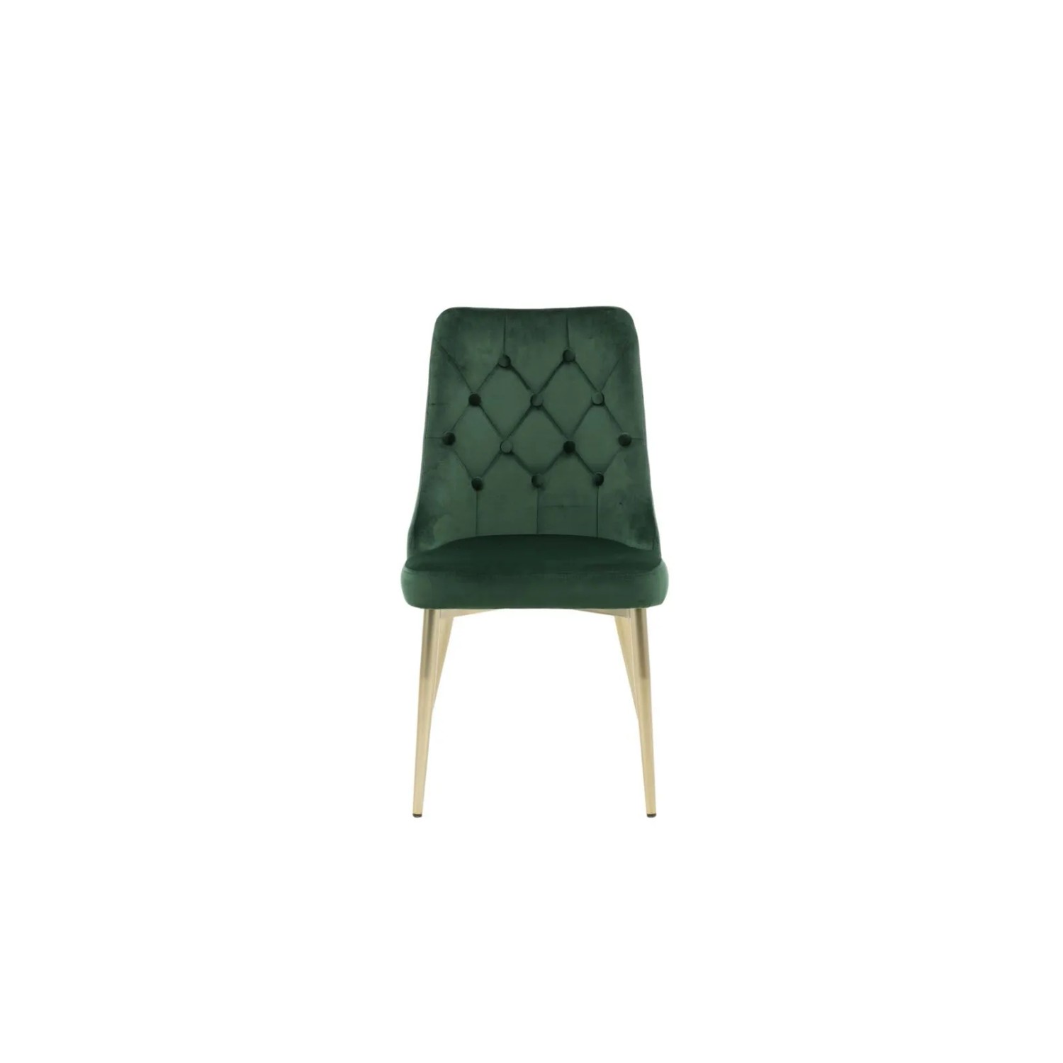 ebuy24 VelvetDeluxe Esszimmerstuhl Velour Grün Messing Dekor