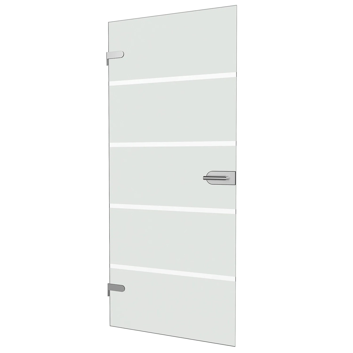 inova Glastür 834x1972mm Blockstreifen Komplettset mit Glastürbeschlag Conus