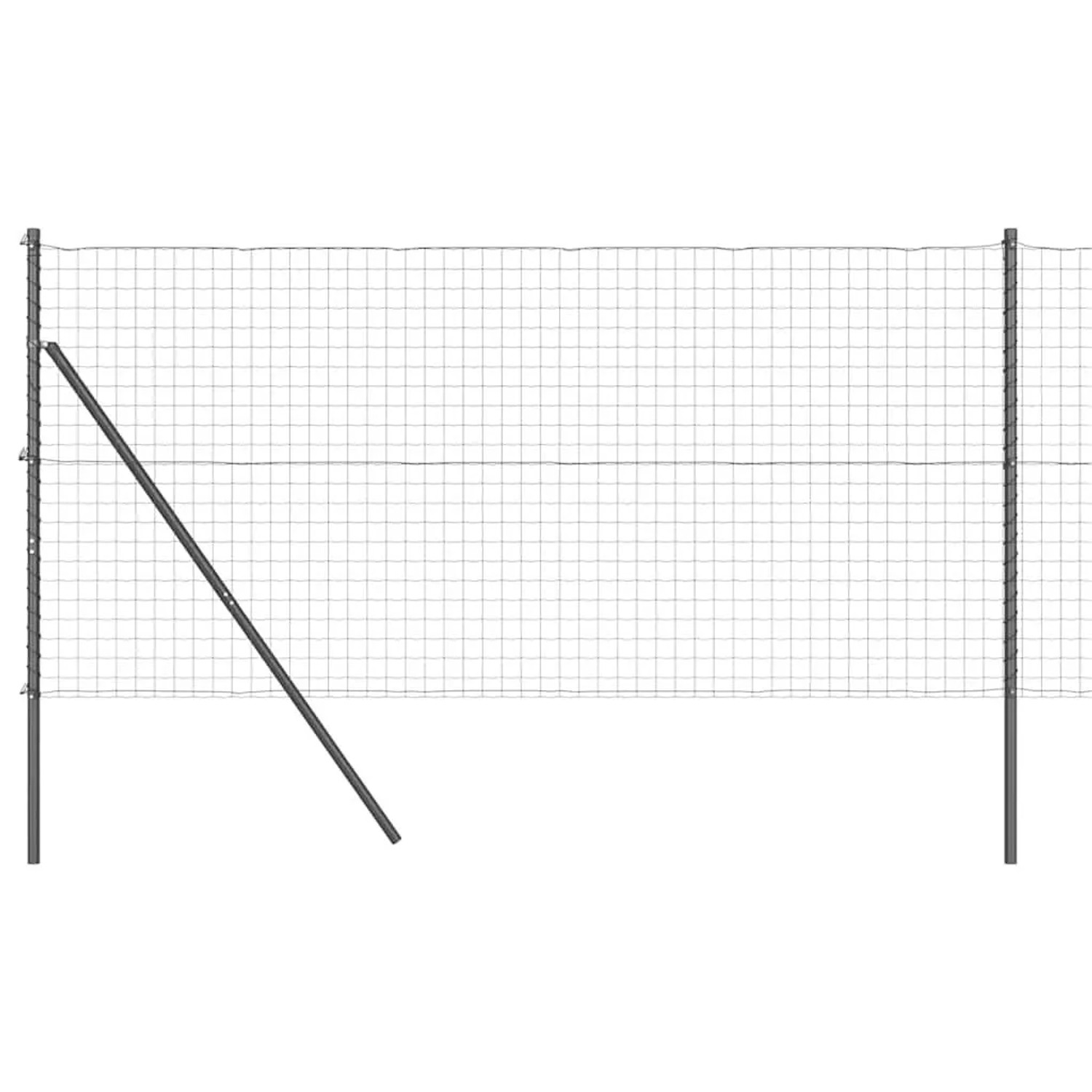 vidaXL Zaun mit Pfosten Grau 1,2 x 25 m Stahl und PVC 3350405 günstig online kaufen