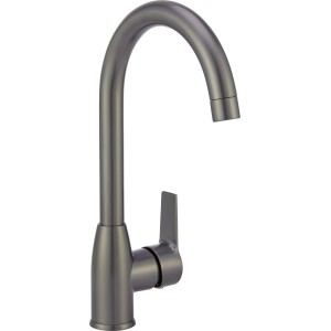 Küchenarmatur Lattari Einhebel in Gunmetal, 360° schwenkbar.