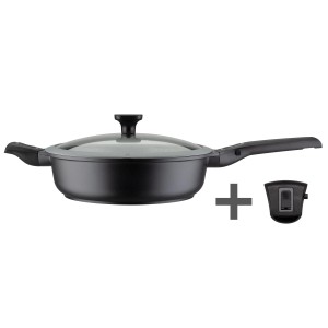 GSW Schmorpfanne EASY CLICK 28cm, 5-teilig mit Glasdeckel und abnehmbarem Griff.
