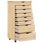 vidaXL Rollcontainer mit Schubladen MOSS Klarlack 53 x 39 x 103 cm 42032403_4