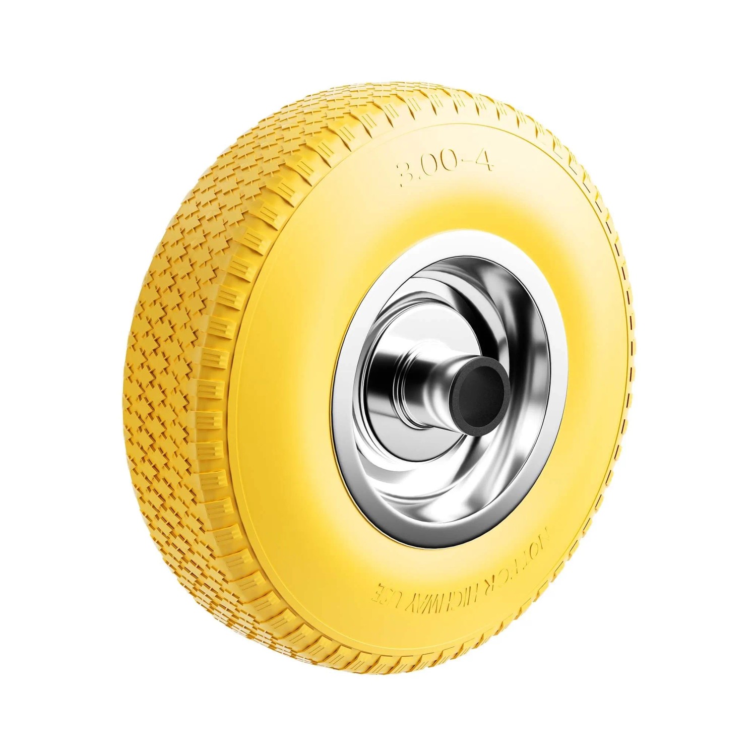 Wiltec Schubkarren Pu Rad 3.00-4 100Kg Vollgummi Polyurethan Reifen Pannensicher